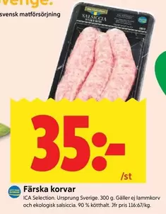 Färska korvar