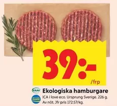 Ekologiska hamburgare