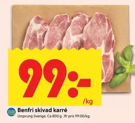 Benfri skivad karré