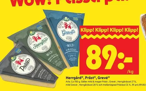 Arla - Herrgård, Präst, Grevé