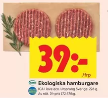 Ekologiska hamburgare