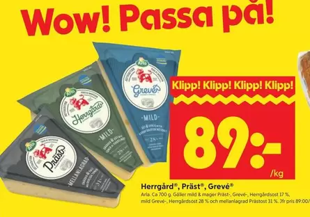 Arla - Härrgård, Präst, Grevé
