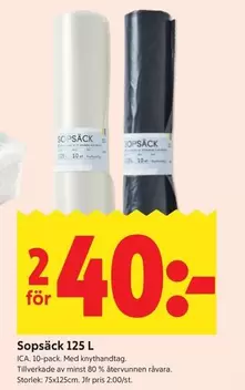Sopsäck 125 L
