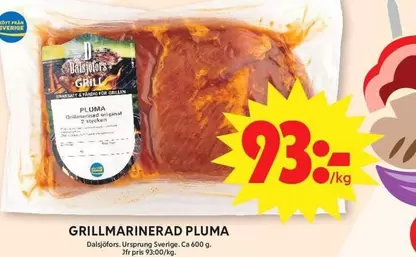Grillmarinerad Pluma