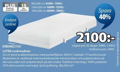 LUTRA resårmadrass