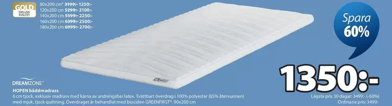 DREAMZONE SUPER KVALITETS