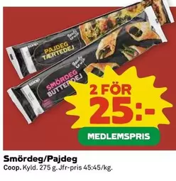 Coop - Smørdej/Pajdeg