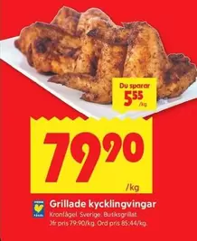 Grillade kycklingvingar