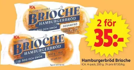 Hamburgerbröd Brioche