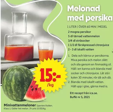 Melonad med persika