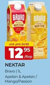 Bravo - Nektar Apelsin & Apelsin/Mango/Passion