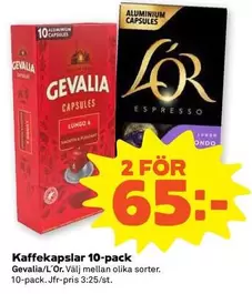 gevalia - Kaffekapslar 10-pack