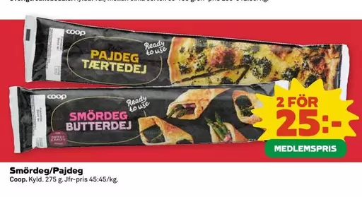 Coop - Smørdej/Pajdeg Tærte- og Butterdej