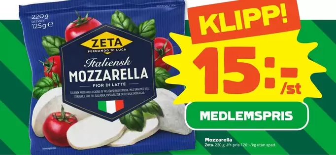 Zeta - Italiensk Mozzarella