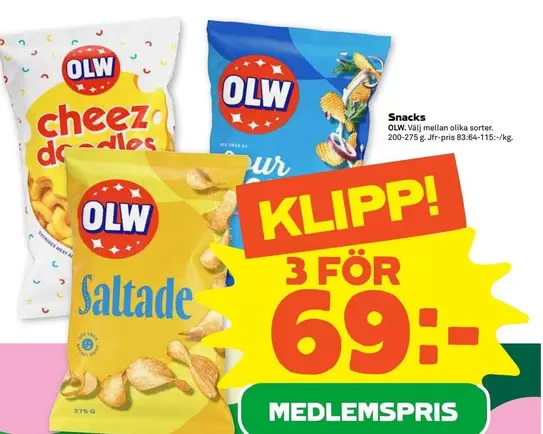OLW - Saltade, Cheez doodles