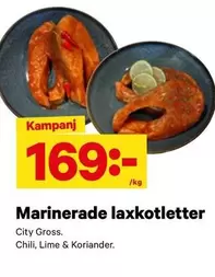 Marinerade laxkotletter