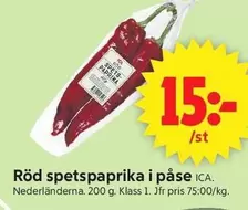 Röd spetspaprika