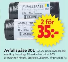 Avfallspåse 30L