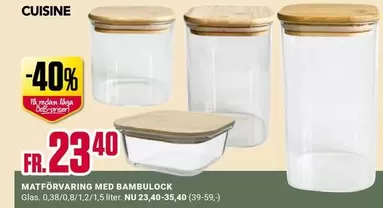 Matförvaring med bambulock