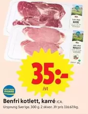 Benfri kotlett, karre