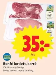 Benfri kotlett, karré