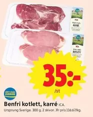 Benfri kotlett, karré
