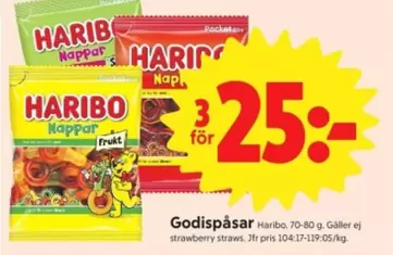 Haribo - Nappar frukt