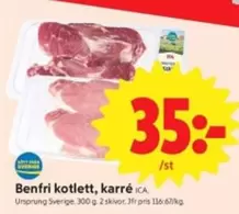 Benfri kotlett, karré