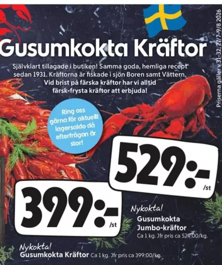 Gusumkokta Kräftor
