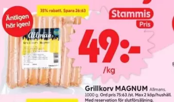 Allmans - Grillkorv MAGNUM