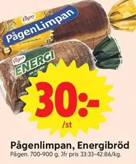Pågen - P
uevo
Limpan, Energi