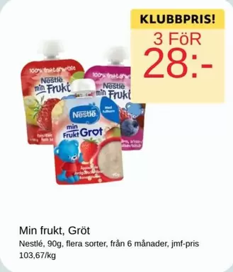Nestlé - Min frukt, Gröt