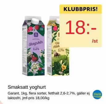 Garant - Smaksatt yoghurt