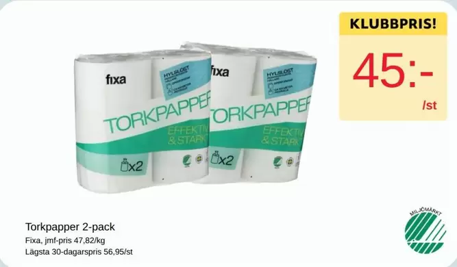 Fixa - Torkpapper