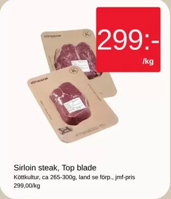 Sirloin steak, Top blade