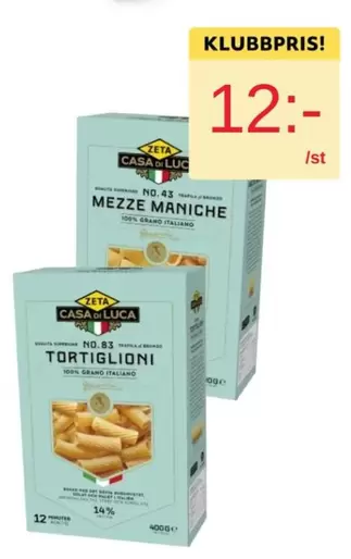 Zeta - MEZZE MANICHE NO. 43, TORTIGLIONI