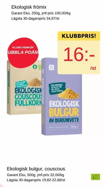 EKO - Ekologisk frömix