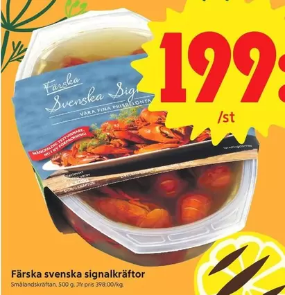 Smålandskräftan - Färska svenska signalkräftor