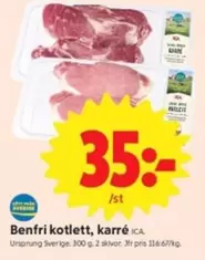 Benfri kotlett, karré