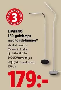 Garant - LED-golvlampa med touchdimmer