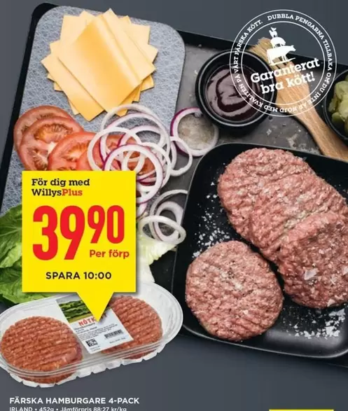 FÄRSKA HAMBURGARE 4-PACK