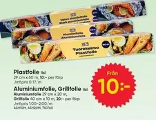Plastfolie, Aluminiumfolie, Grillfolie