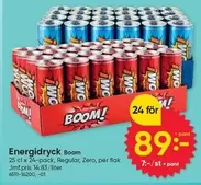 Energidryck Boom 25 cl x 24-pack