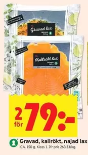 Gravad, kallrökt, najad lax