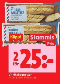 Vitlöksbaguetter