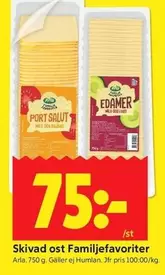 Arla - Skivad ost Familjefavoriter