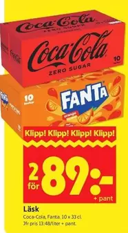 coca-cola - Coca-Cola Zero Sugar, Fanta Orange