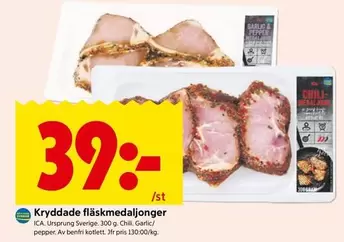 Kryddade fläskmedaljonger
