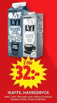 Oatly - KAFFE, HAVREDRYCK
