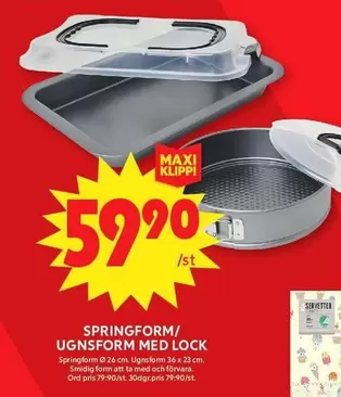 SPRINGFORM/UGNSFORM MED LOCK